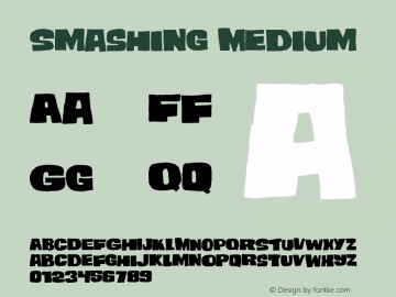 Smashing Medium Version 001.000 Font Sample