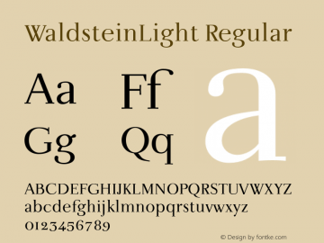 WaldsteinLight Regular 001.000图片样张