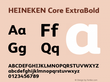 HEINEKEN Core ExtraBold Version 1.000图片样张