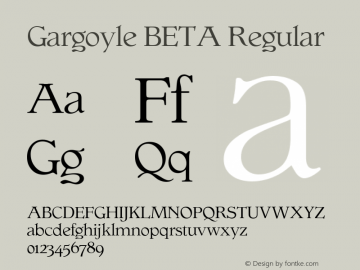 Gargoyle BETA Regular Version 001.001图片样张
