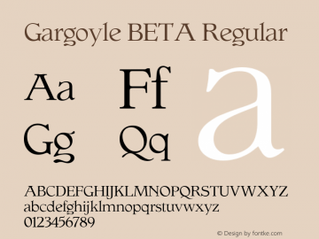 Gargoyle BETA Regular Version 001.001图片样张