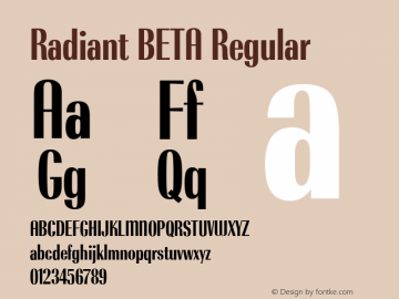 Radiant BETA Regular Version 001.001图片样张