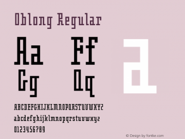 Oblong Regular 001.000 Font Sample