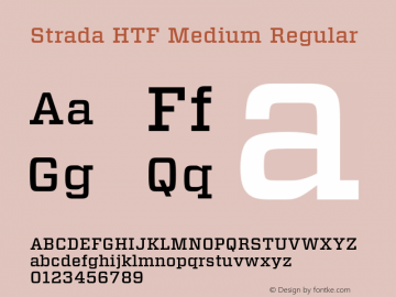 Strada HTF Medium Regular Version 001.901 Font Sample