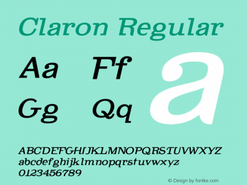 Claron Regular Version 001.000图片样张