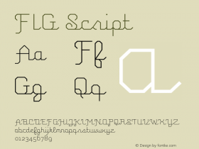 FIG Script Version 001.000 Font Sample