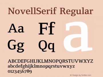 NovellSerif Regular Version 001.000图片样张