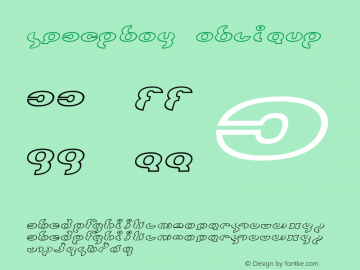 Spaceboy Oblique Version 001.000 Font Sample