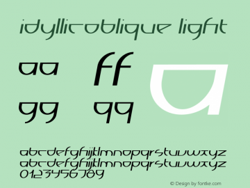 IdyllicOblique Light Version 001.000图片样张