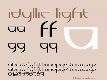 Idyllic Light Version 001.000 Font Sample