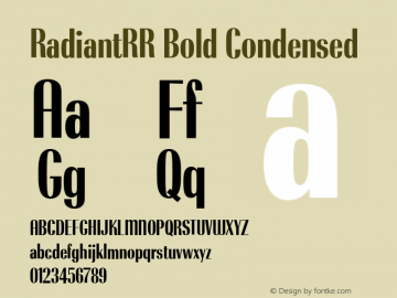 RadiantRR Bold Condensed Version 001.004图片样张