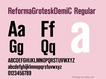 ReformaGroteskDemiC Regular OTF 1.0;PS 001.000;Core 116;AOCW 1.0 161图片样张