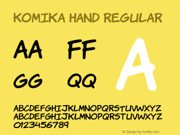 Komika Hand Regular 2.0 Font Sample