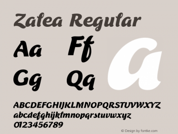 Zalea Regular 001.001 Font Sample