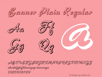 Banner Plain Regular 001.001 Font Sample