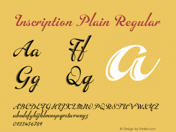 Inscription Plain Regular 001.001图片样张