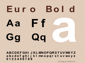Euro Bold Cimos font :V1.00 Font Sample