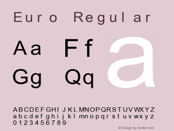 Euro Regular Cimos:V1.00图片样张