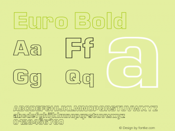 Euro Bold Altsys Fontographer 3.5  11/6/92图片样张