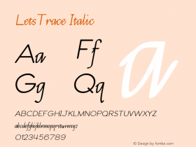 LetsTrace Italic Version 002.000 图片样张