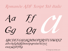 Romande ADF Script Std Italic Version 1.010图片样张