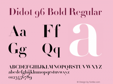 Didot 96 Bold Regular 001.000图片样张