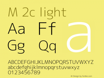 M 2c light Version 1.041 Font Sample