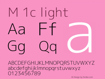 M 1c light Version 1.041 Font Sample