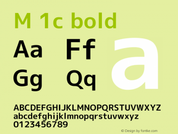 M 1c bold Version 1.041图片样张