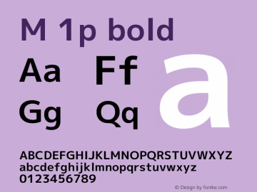 M 1p bold Version 1.041图片样张