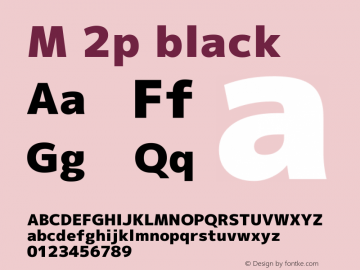M 2p black Version 1.041 Font Sample