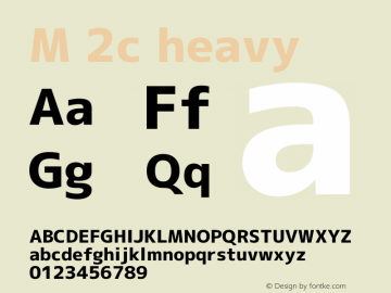 M 2c heavy Version 1.041 Font Sample