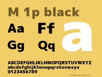 M 1p black Version 1.041 Font Sample