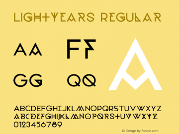 Lightyears Regular 1.000 Font Sample