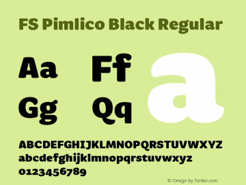 FS Pimlico Black Regular Version 1.001 Font Sample