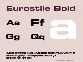 Eurostile Bold Version 001.003图片样张