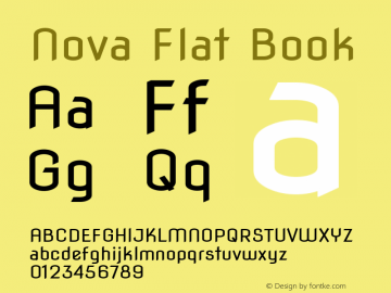 Nova Flat Book Version 2.000 Font Sample