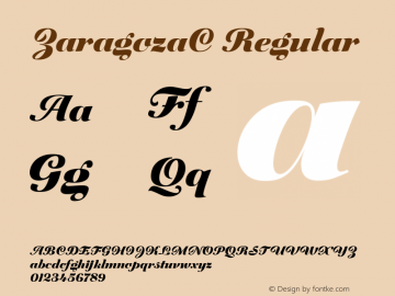 ZaragozaC Regular 1.0 Font Sample