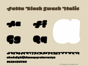 Fatta Black Swash Italic 1.000 Font Sample