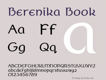 Berenika Book Version 2.000 Font Sample