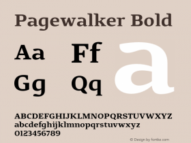 Pagewalker Bold Version 1.000图片样张