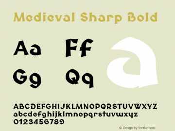 Medieval Sharp Bold Version 2.001图片样张