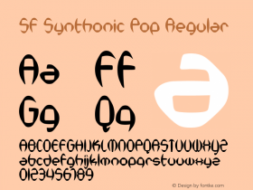 SF Synthonic Pop Regular ver 1.0; 2000. Freeware for non-commercial use. Font Sample