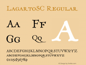 LagartoSC Regular XPDF Font Sample