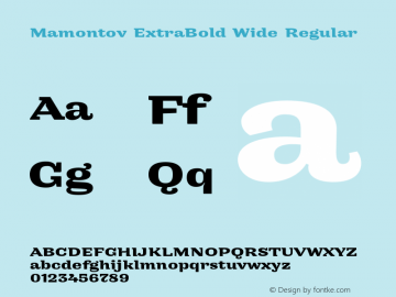 Mamontov ExtraBold Wide Regular 001.000图片样张