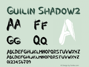 Guilin Shadow2 1.000 Font Sample