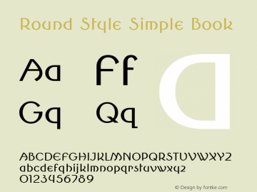 Round Style Simple Book Version 2.000 Font Sample