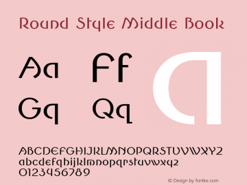 Round Style Middle Book Version 2.000 Font Sample