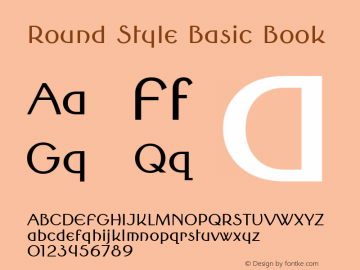 Round Style Basic Book Version 2.000 Font Sample