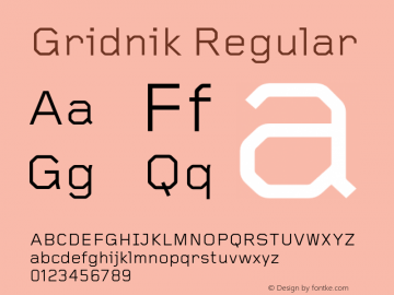 Gridnik Regular 001.000图片样张